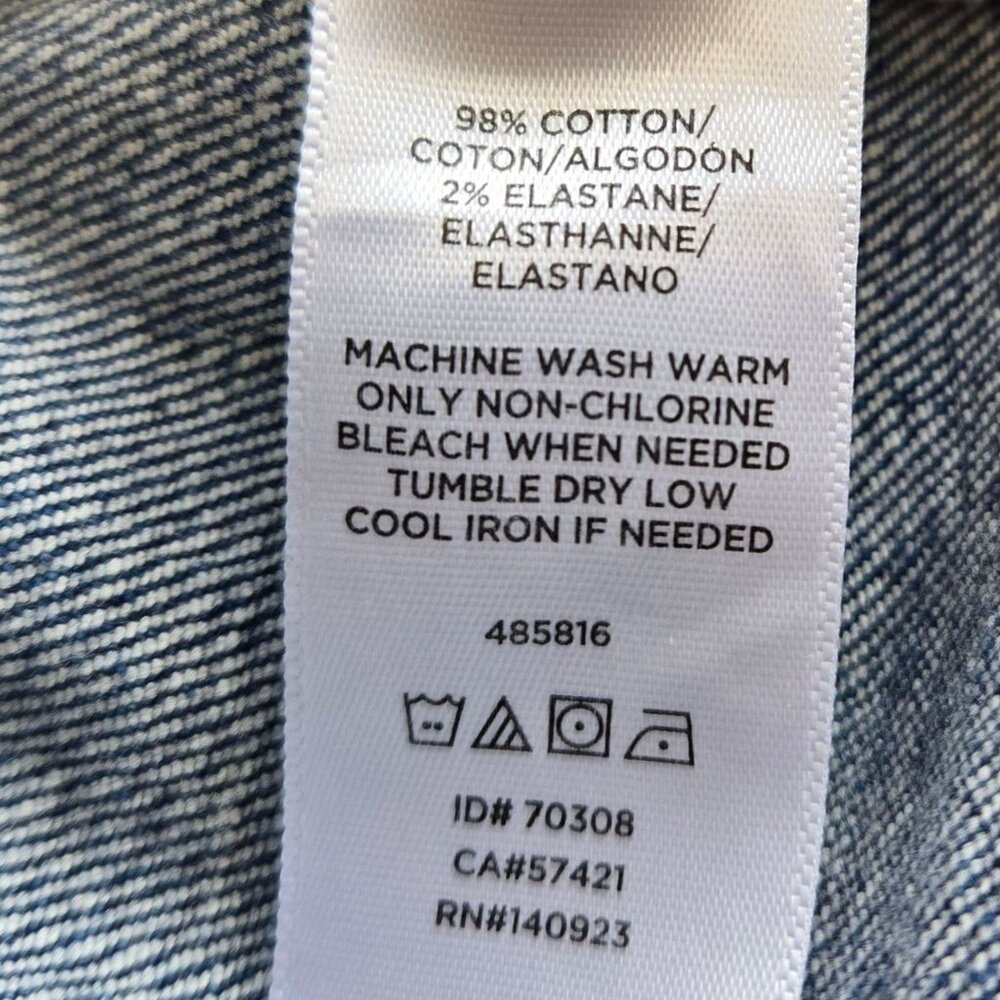 Loft Outlet Womens Button Fly Blue Denim Boyfrniend Jeans Size 14 - Picture 10 of 10